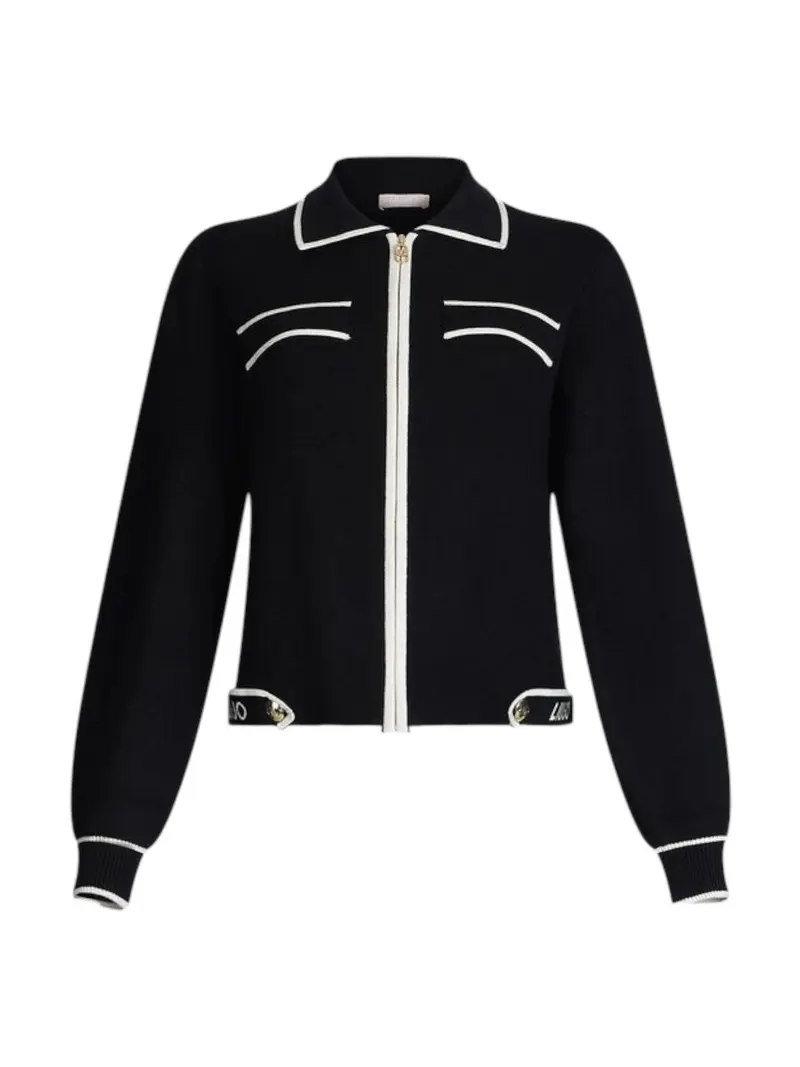 LIU JO SPORT Felpa Donna  TF5250MS59L 03N66 Nero/bianco latte