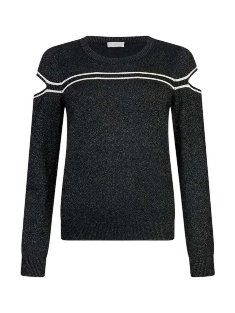 LIU JO SPORT Maglia Donna  TF5026MS49I A4345 Nero lux/bco latte