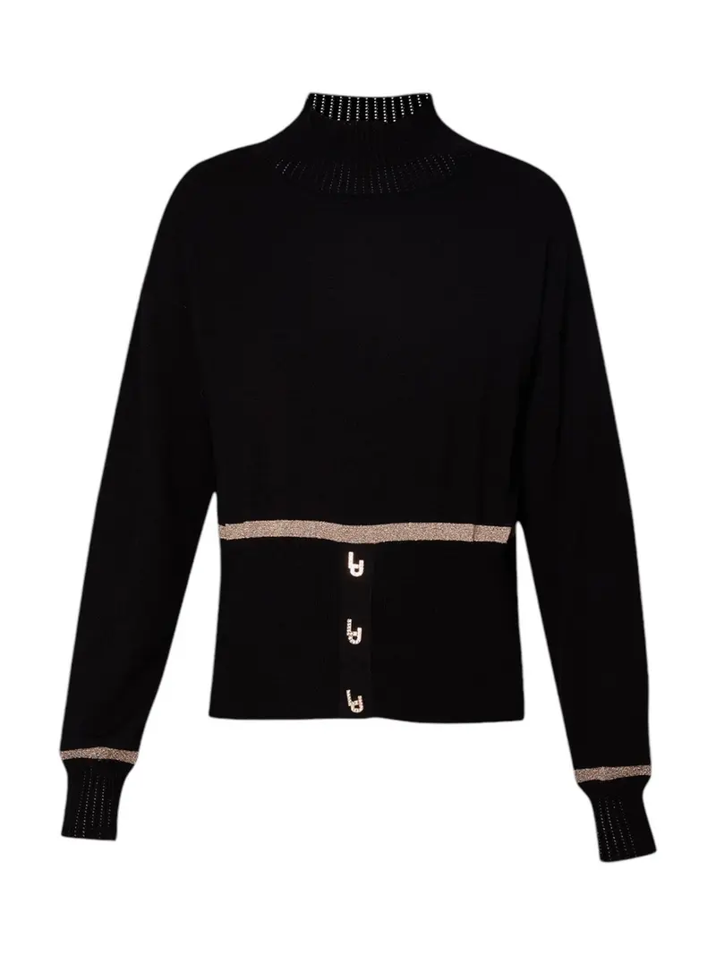 LIU JO SPORT Maglione dolcevita Donna TF4165MS75L A4268 Nero