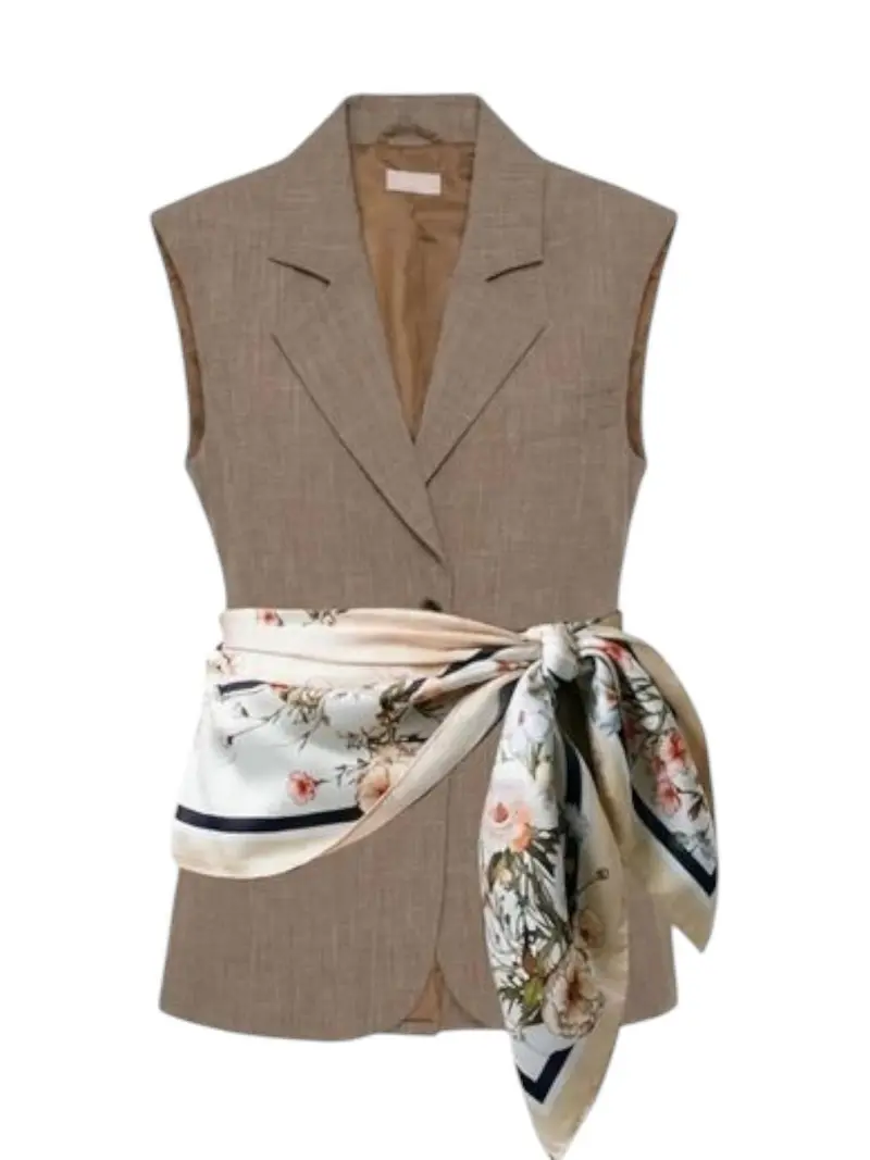 LIU JO WHITE Gilet Donna  WA6165T332A 02153 Biscotto mel.