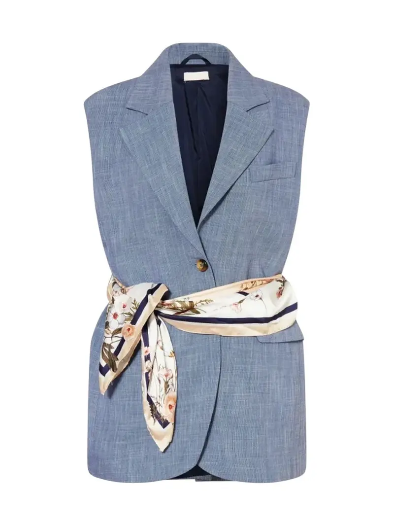 LIU JO WHITE Gilet Donna  WA6165T332A X0761 Nt.blu effect denim