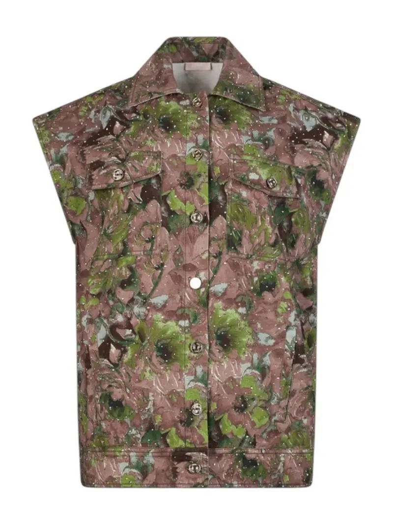 LIU JO WHITE Gilet Donna  WA6341T433A P9360 Dk.olive comouflower