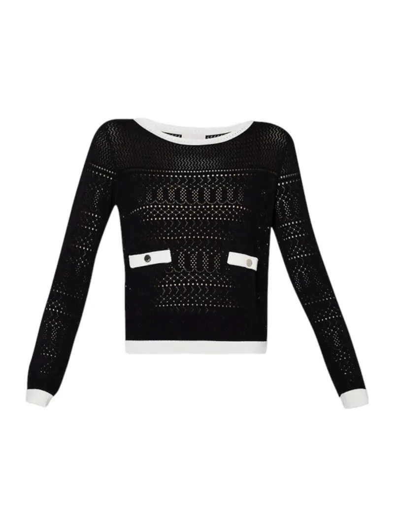 LIU JO WHITE Maglia Donna  MA4053MS52N C3415 Nero