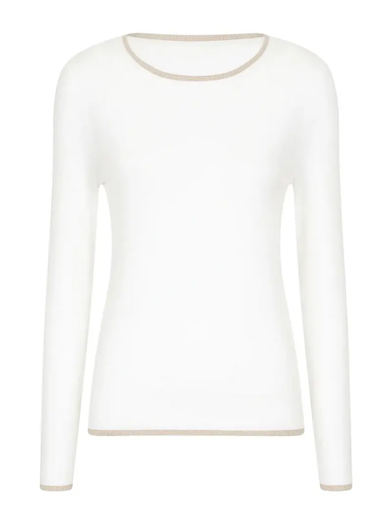 LIU JO WHITE Maglia Donna  MF5226MS49I 10701 BIANCO LANA