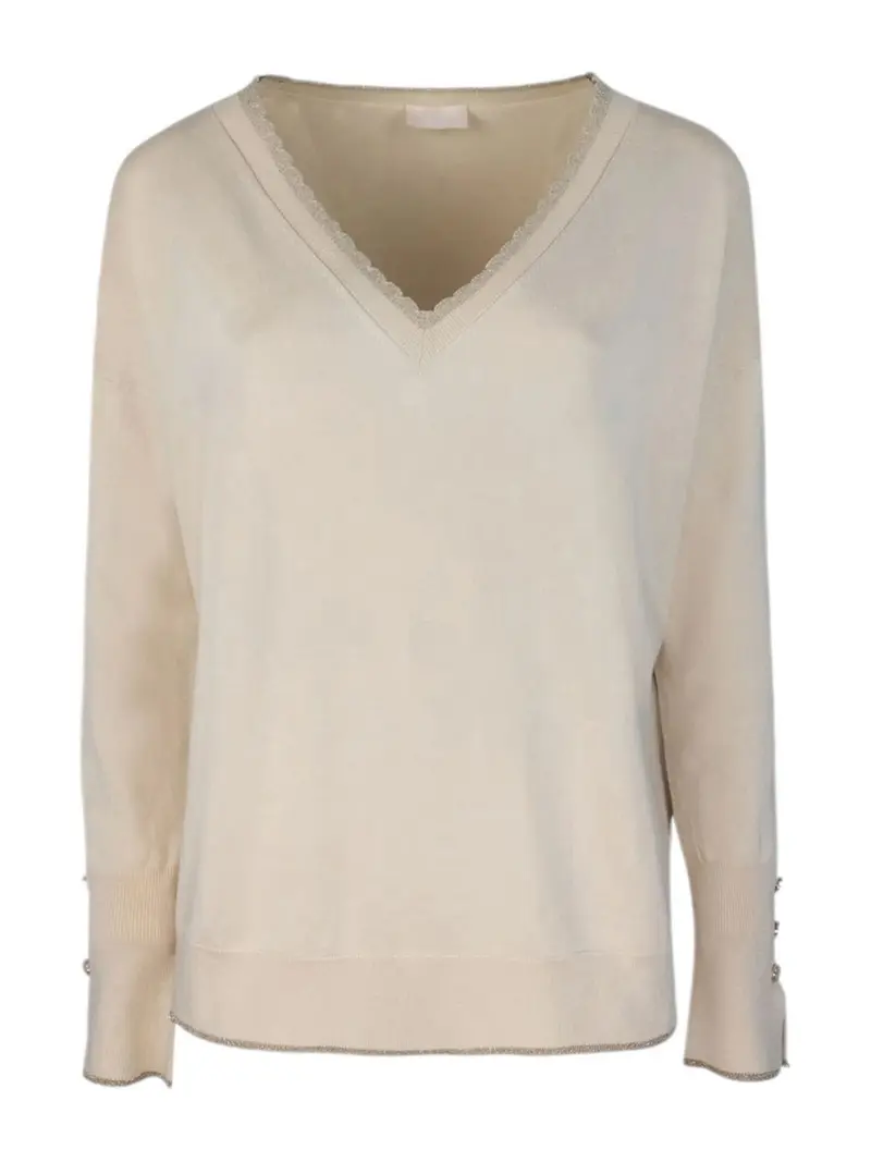 LIU JO WHITE Maglia Donna  WF4007MS49I X0623 Beige