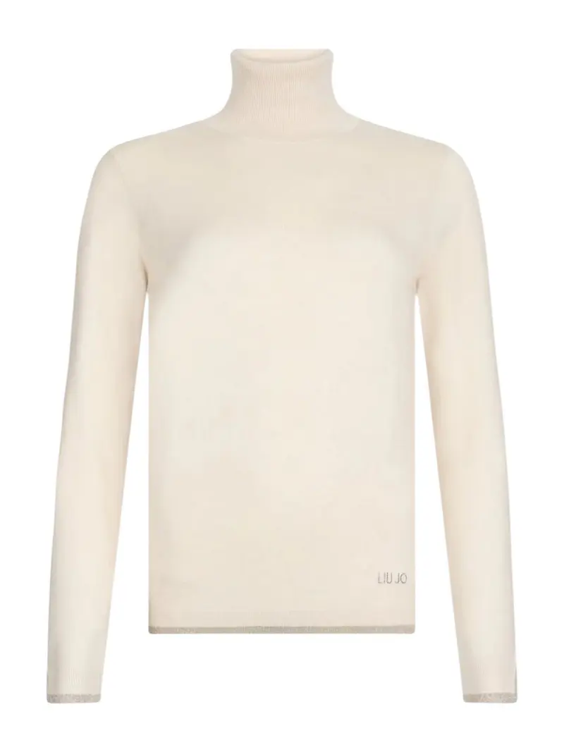 LIU JO WHITE Maglione dolcevita Donna MF5229MS49I 10701 BIANCO LANA
