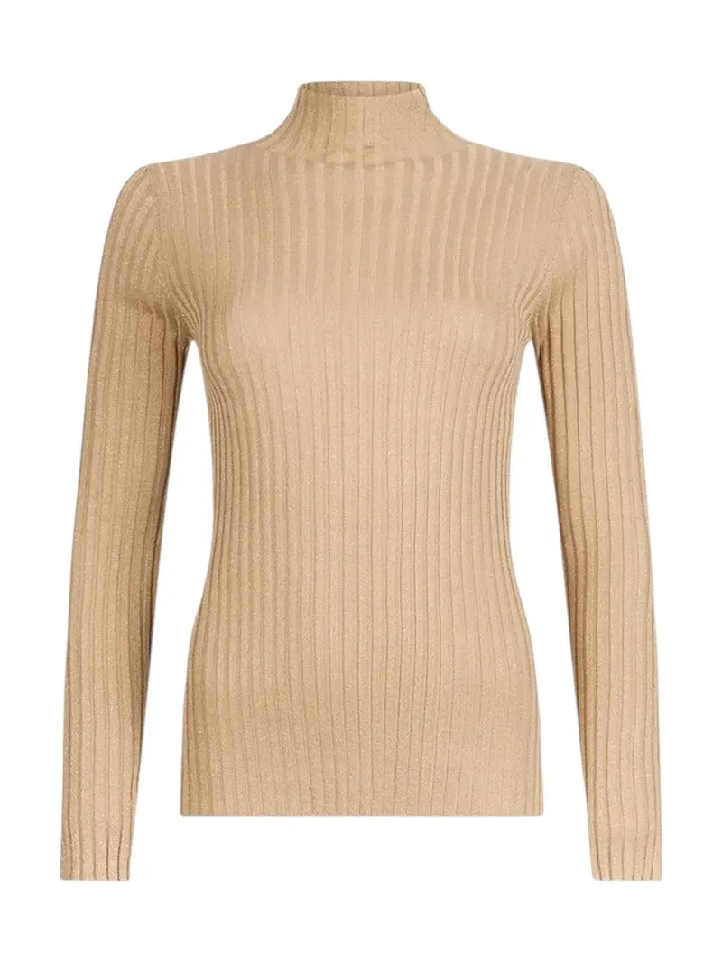 LIU JO WHITE Maglione dolcevita Donna MF5389MS46J 04869 Oro metallizzato