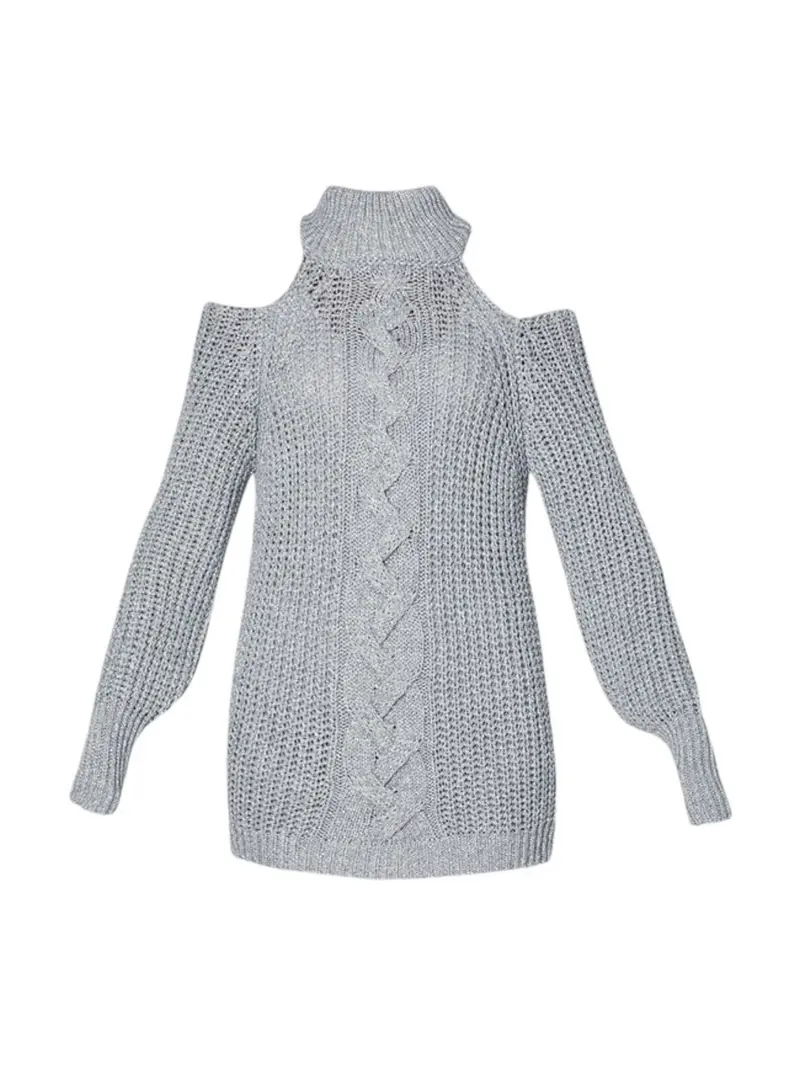 LIU JO WHITE Maglione dolcevita Donna  WF4444MAG60 04729 Argento