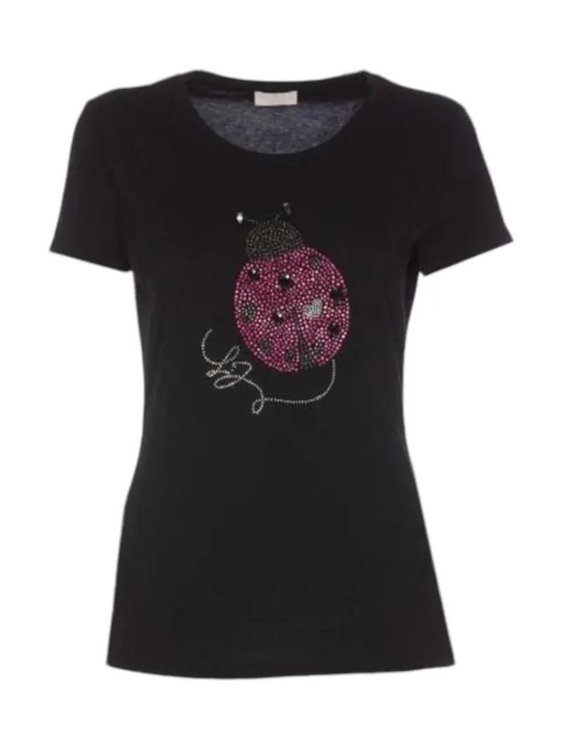 LIU JO WHITE T-Shirt e Polo Donna  WF4102J5904 N9882 Nero