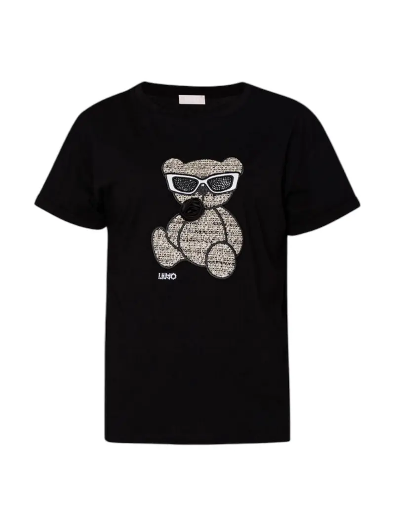 LIU JO WHITE T-Shirt e Polo Donna  WF4411J5904 N9940 Nero