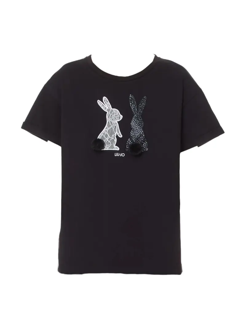 LIU JO WHITE T-Shirt e Polo Donna  WF4411J5904 N9941 Nero