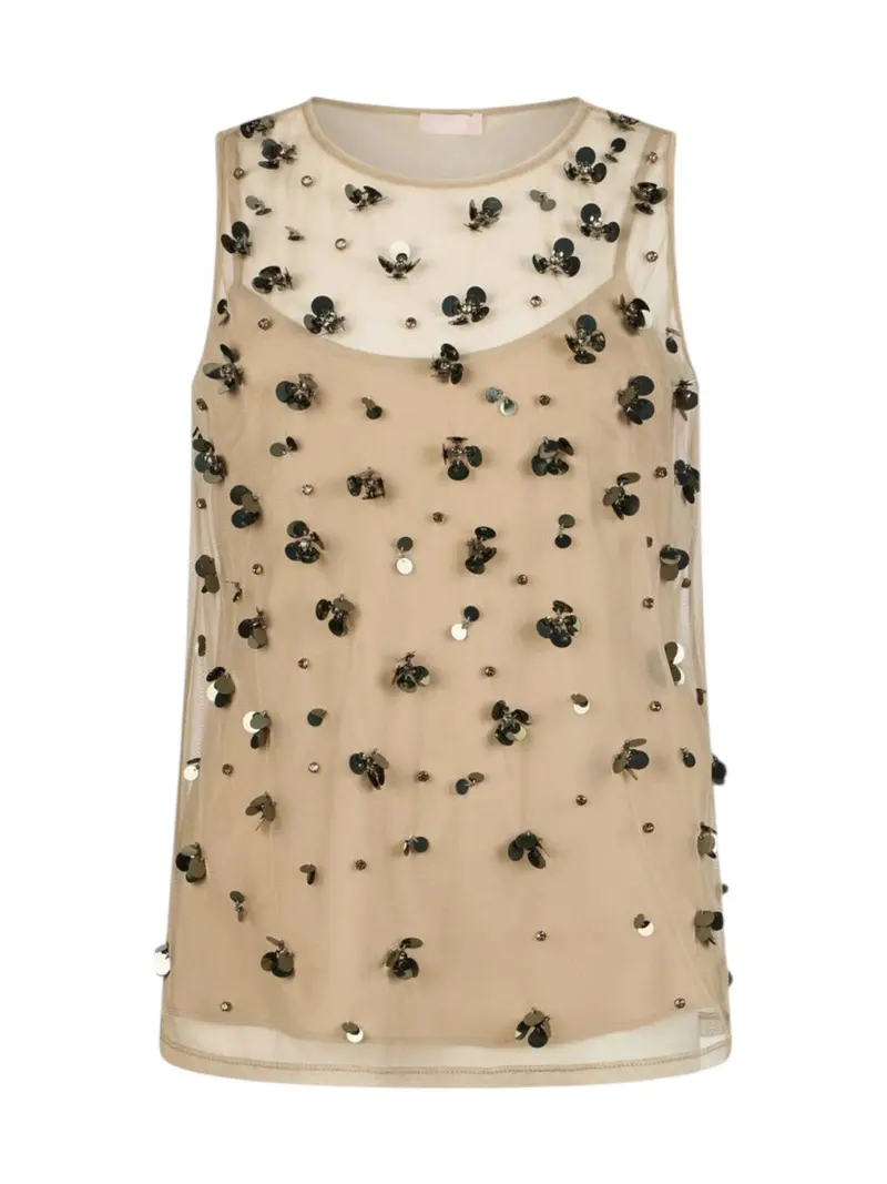 LIU JO WHITE Top Donna  WA6310J3860 P9240 Dk.olive embroiderie
