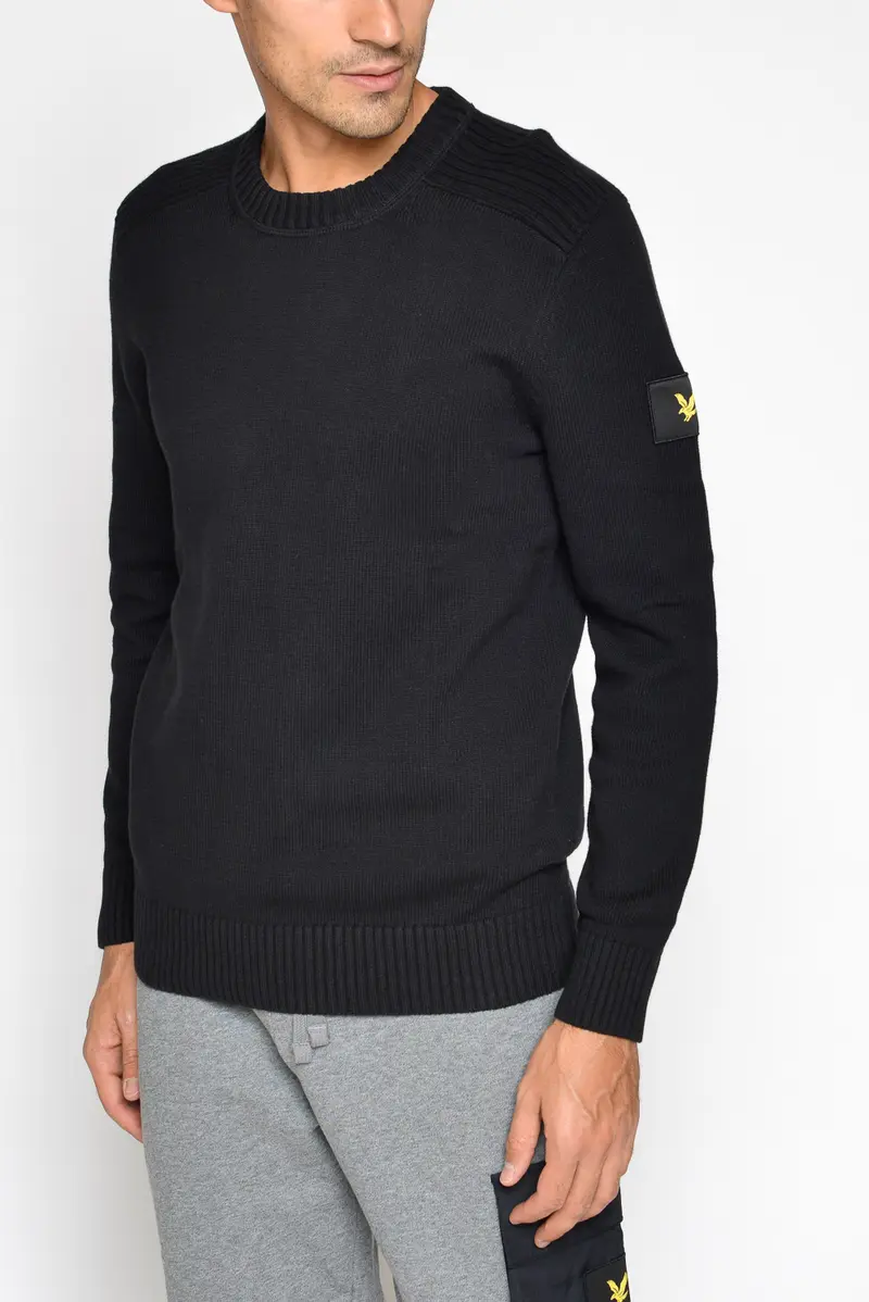 Lyle & Scott Felpa Girocollo Nero Uomo