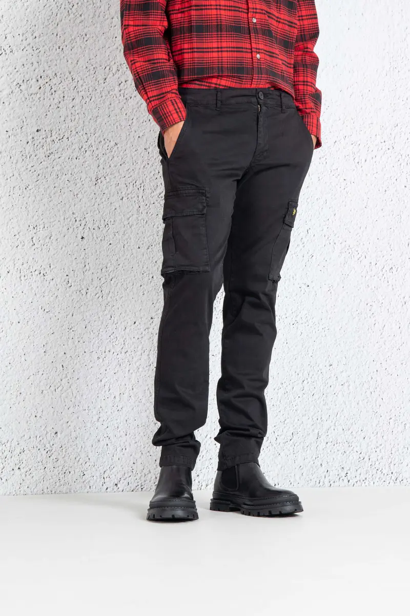 Lyle & Scott Pantalone Cargo Nero Uomo