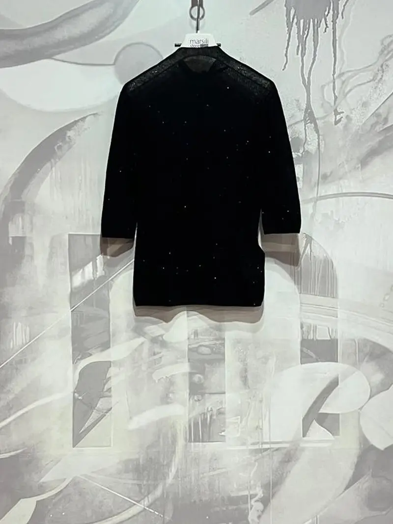 maglia 3\4 trasparente