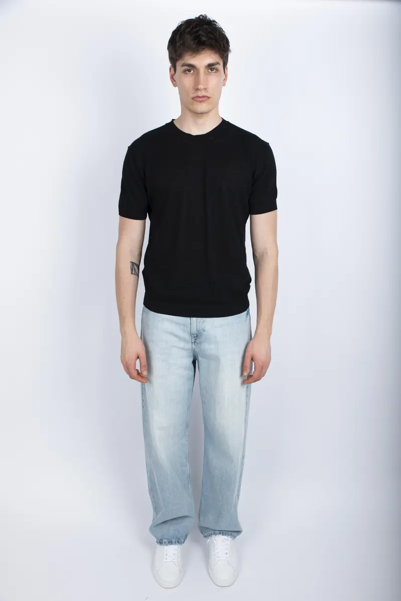 Maglia basic nero Amaranto Uomo