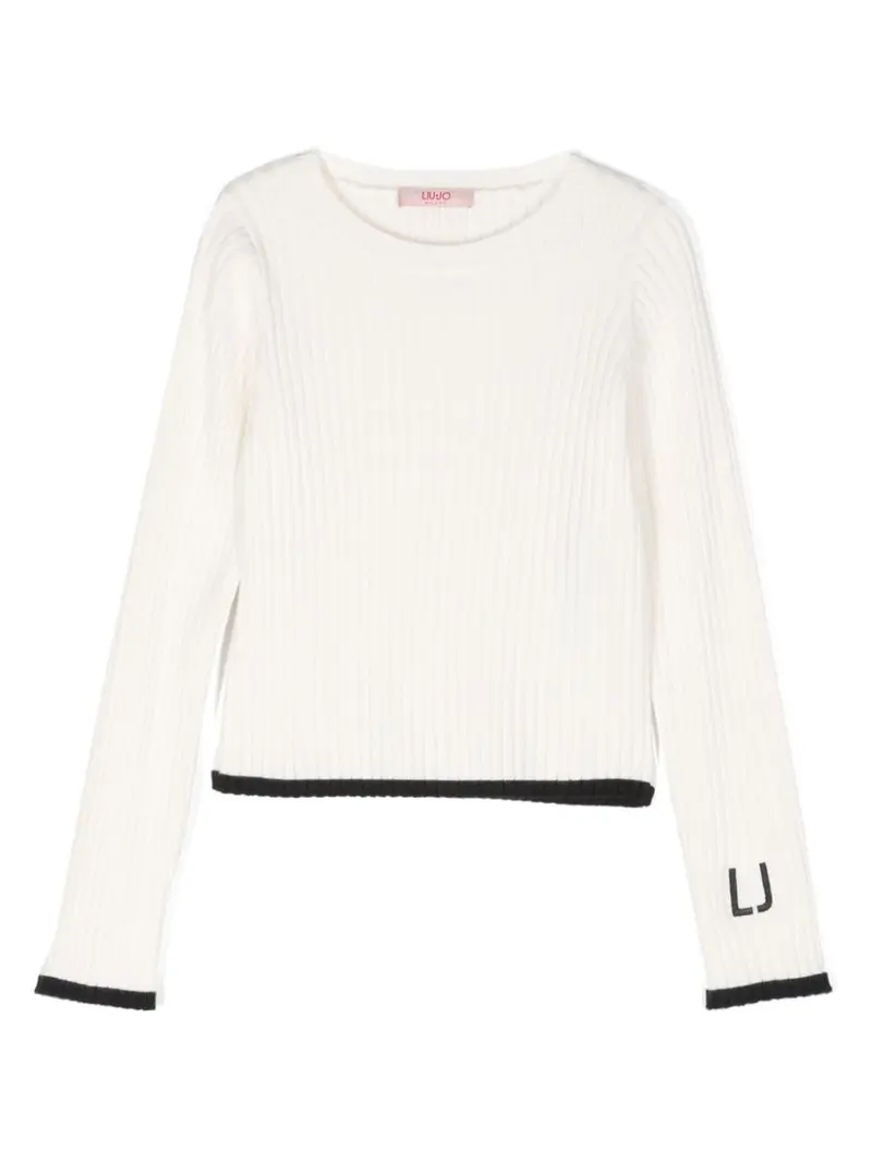 Maglia bianca per bambina con logo