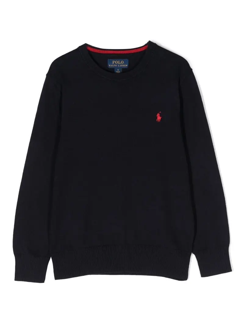 Maglia blu per bambino con logo