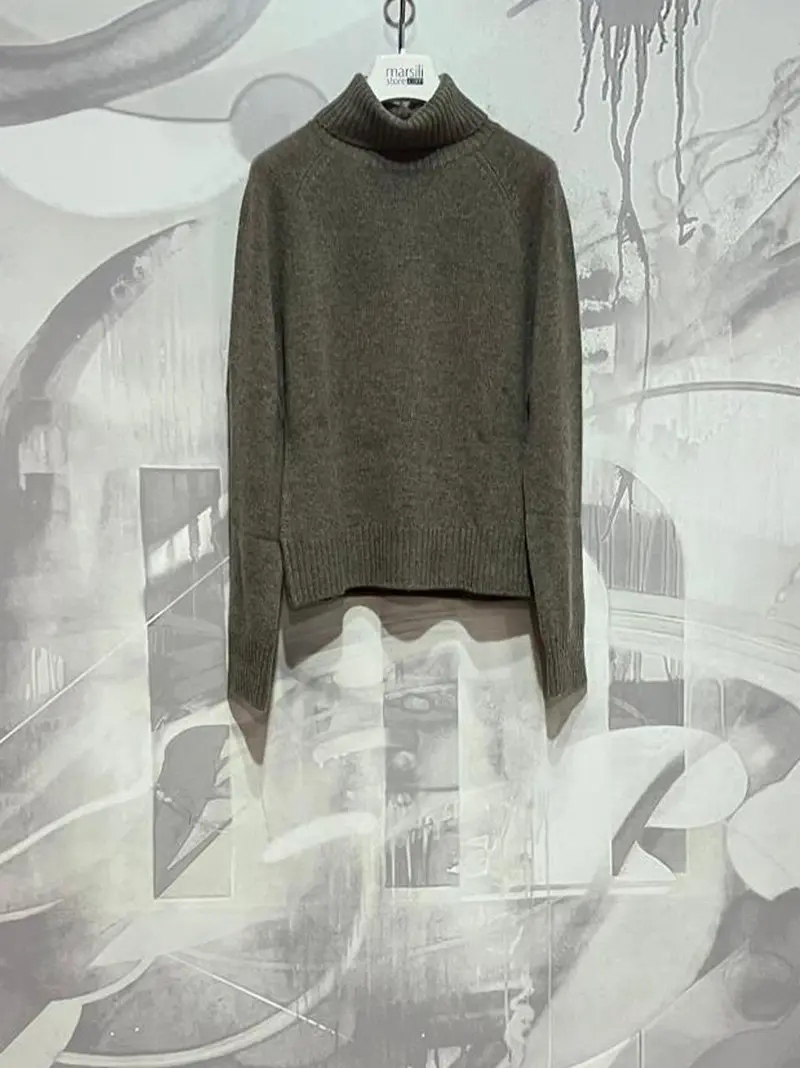 maglia collo alto 100 casmere