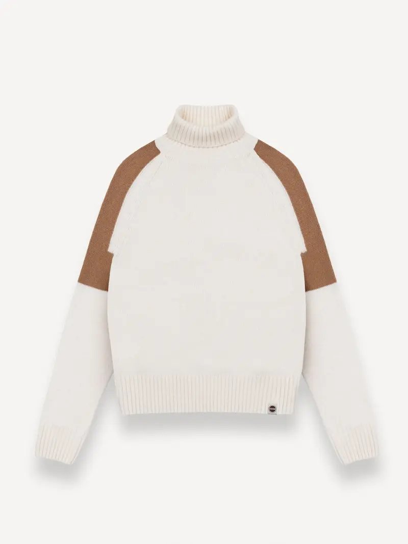 maglia collo alto bicolored