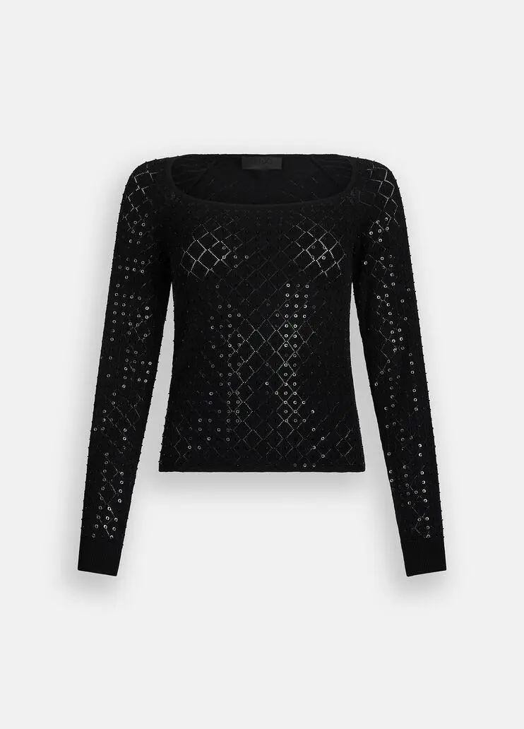 Maglia con paillettes