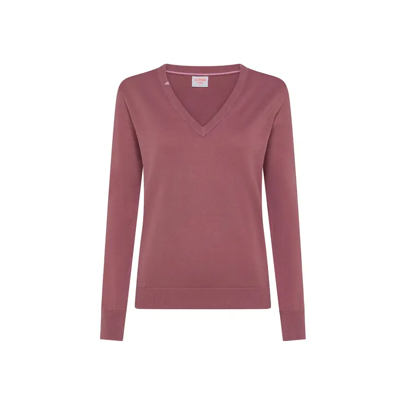 Maglia con scollo a V in cotone