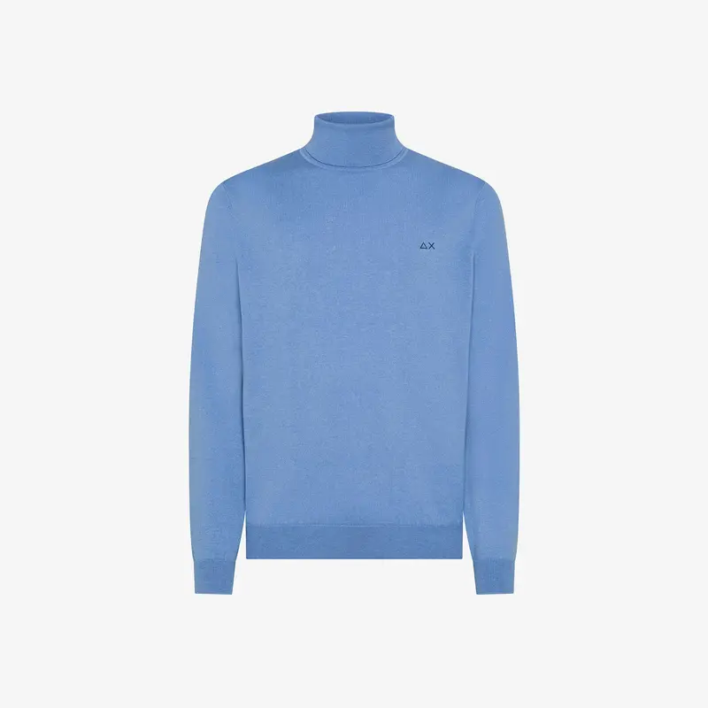 Maglia dolcevita in cotone e lana