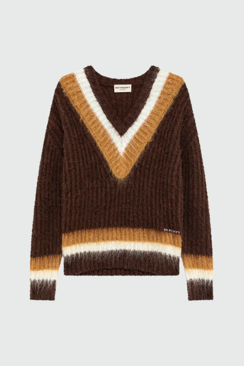 MAGLIA FLUFFY CON SCOLLO V