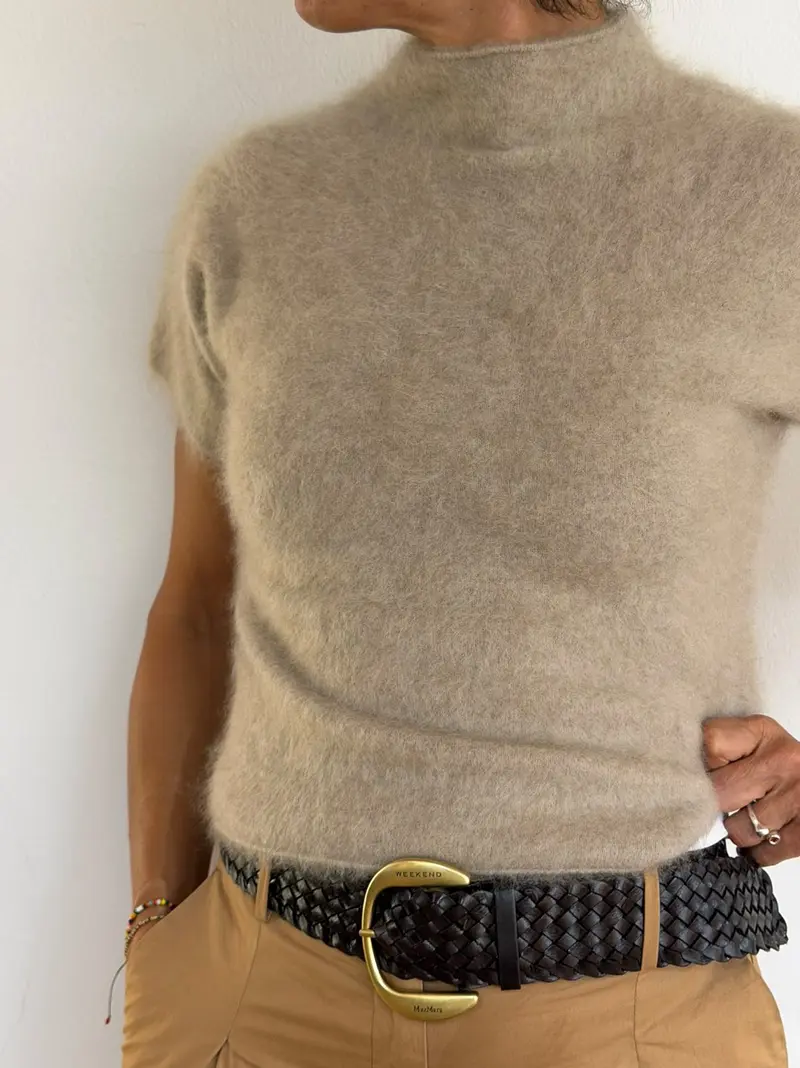 maglia fur smanicata