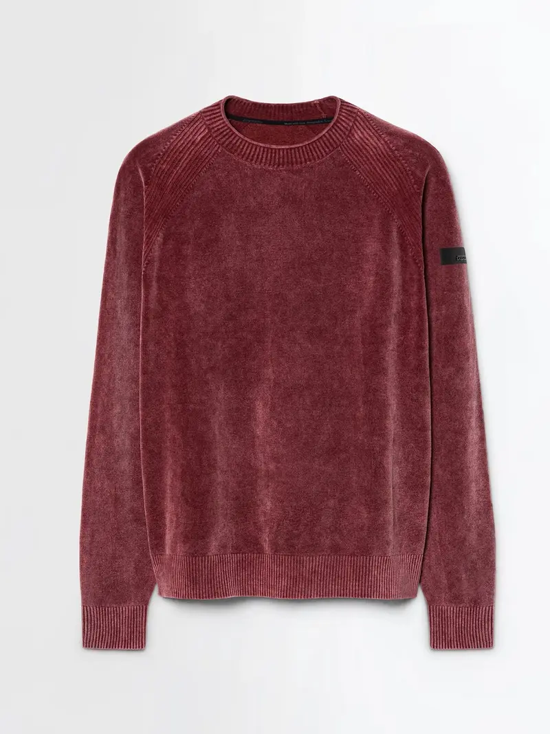 maglia girocollo ciniglia lavata