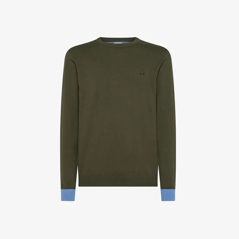 Maglia in lana e cotone con patch