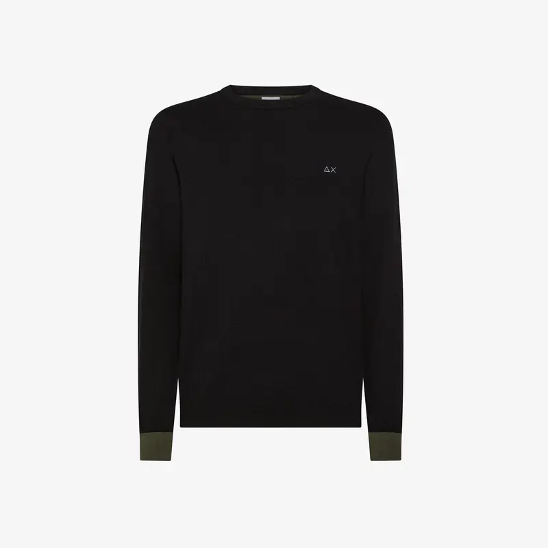 Maglia in lana e cotone con patch