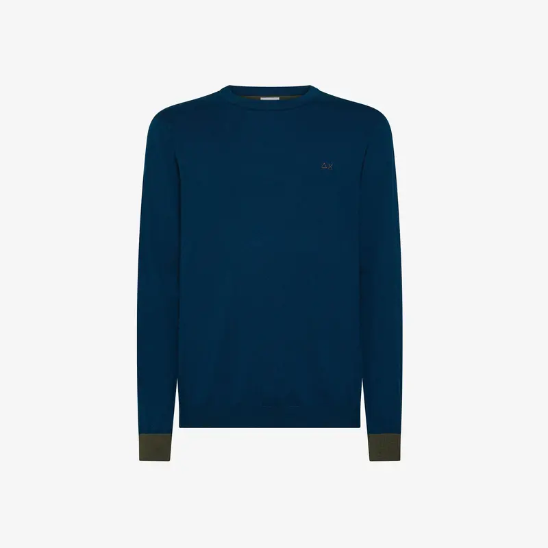 Maglia in lana e cotone con patch