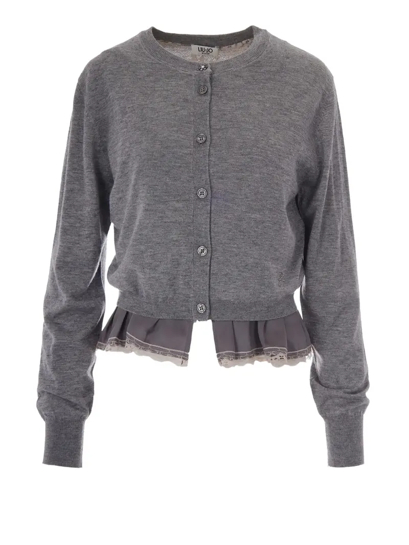 Maglia Liu Jo In Tinta Unita Grigio