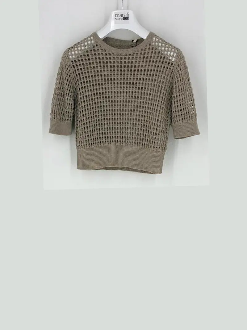 maglia mezza manica traforata