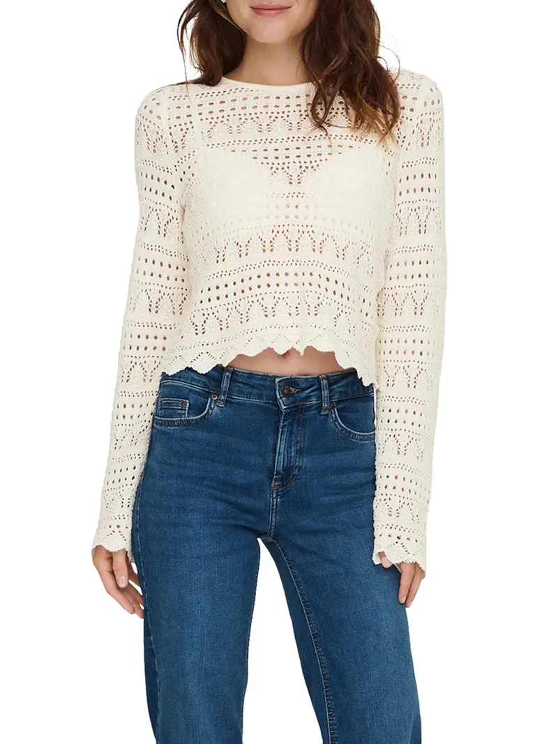 Maglia Only Onlelke - Panna