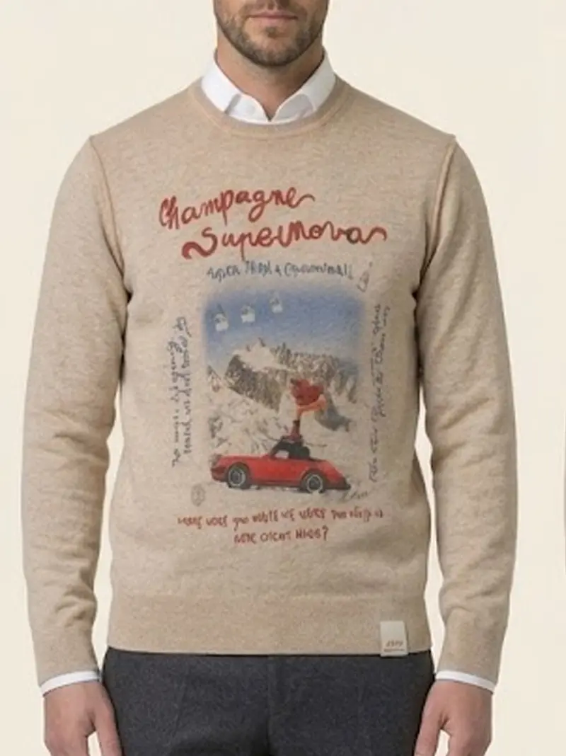 maglia reversibile champagne