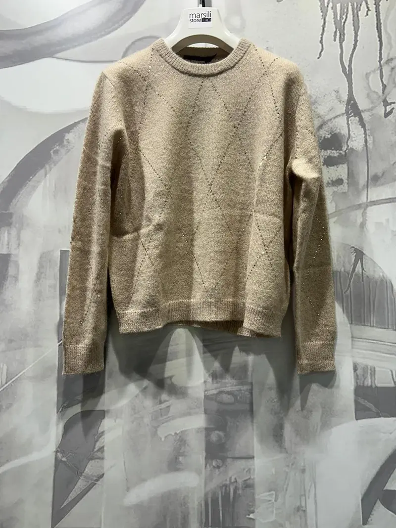 maglia rombi strass