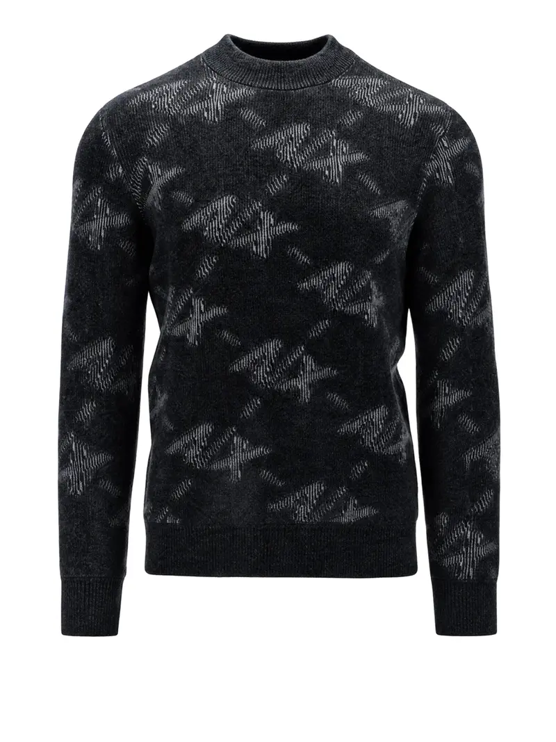 Maglione Armani Exchange Monogramma Nero