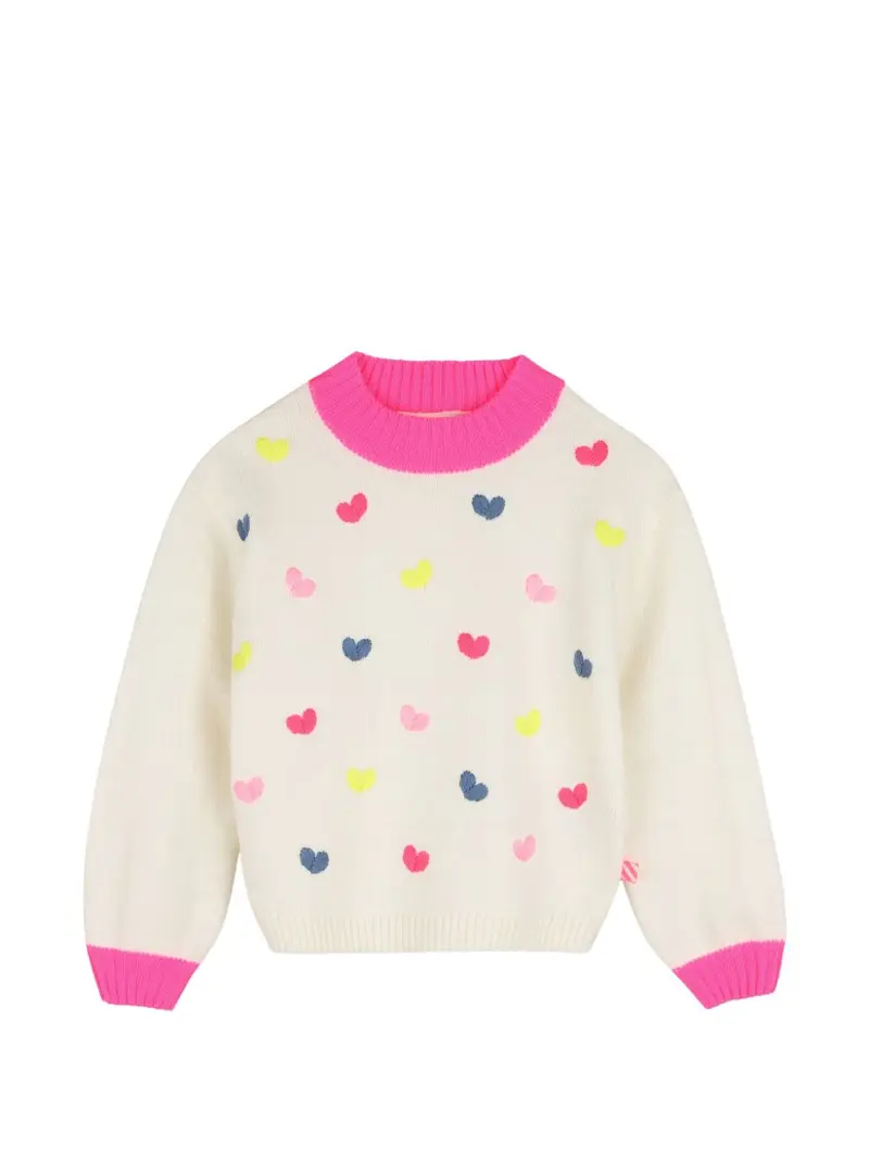 Maglione avorio/multicolor per bambina