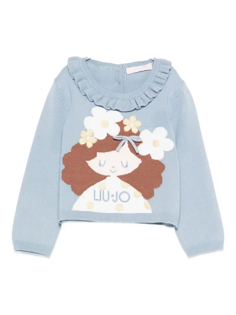 Maglione azzurro per neonata