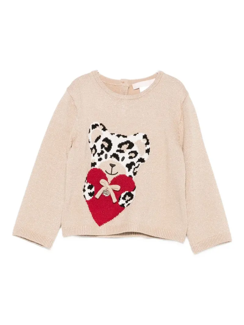 Maglione beige chiaro per neonata