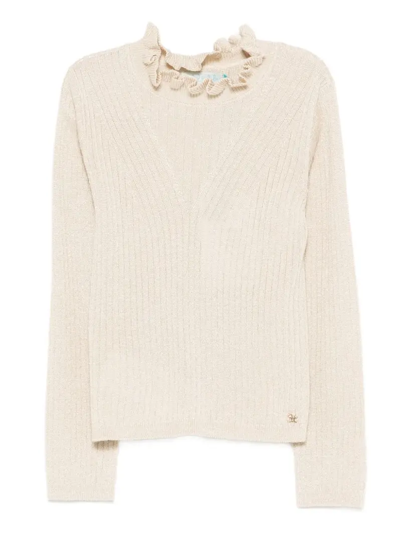 Maglione bianco crema per bambina