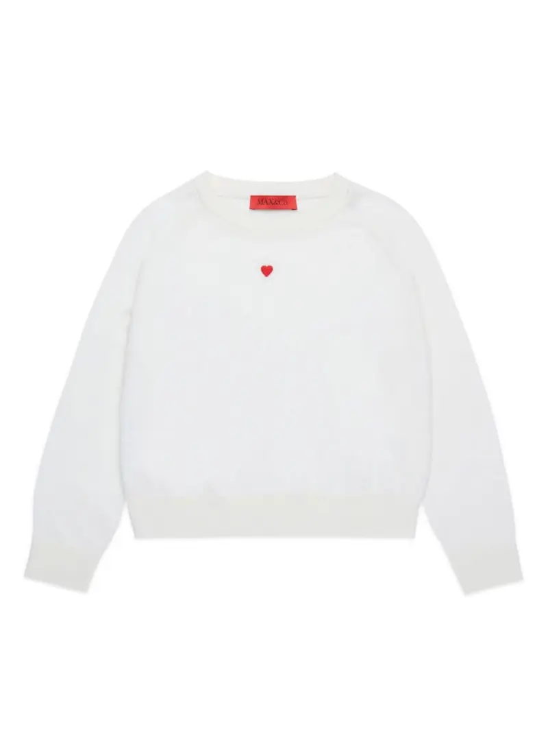 Maglione bianco ottico per bambina