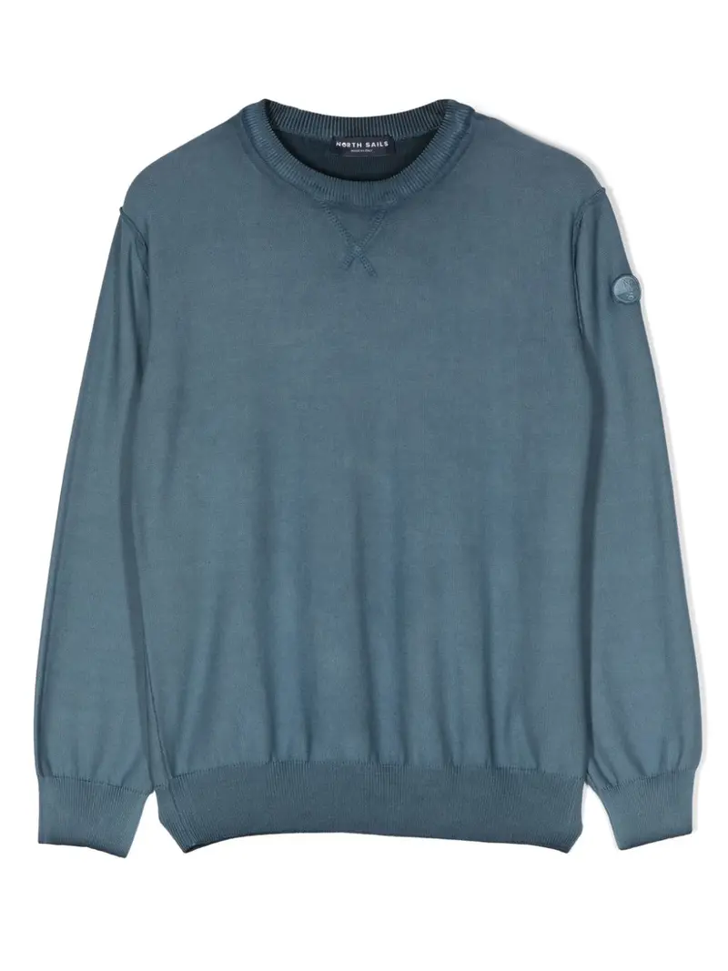 Maglione blu per bambino con logo