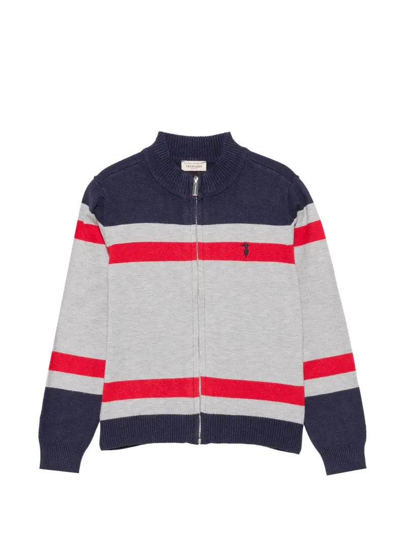 Maglione blu/rosso/grigio per bambino