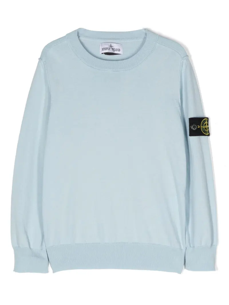 Maglione celeste per bambino con logo