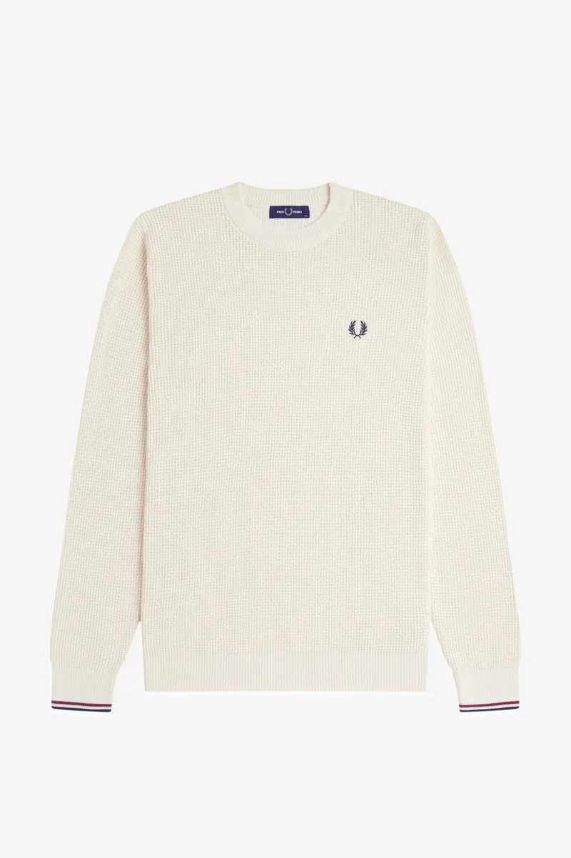 Maglione con lavorazione groffata