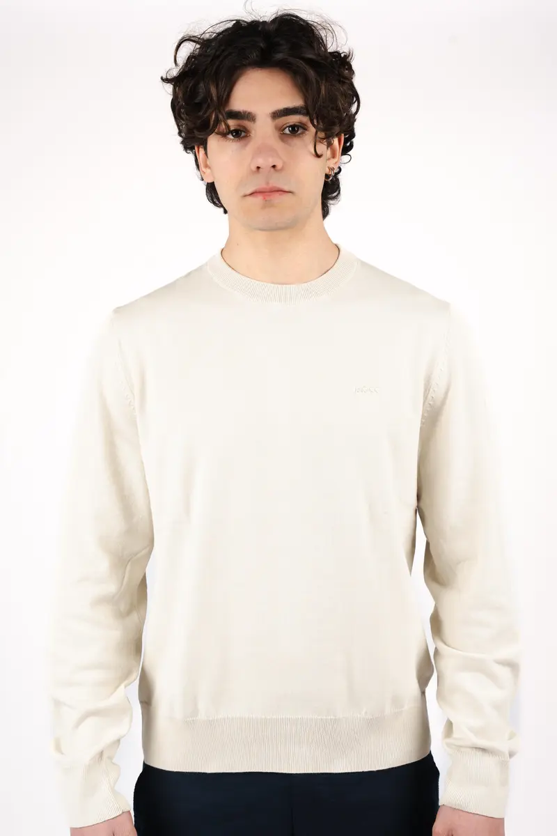 Maglione con logo ricamato