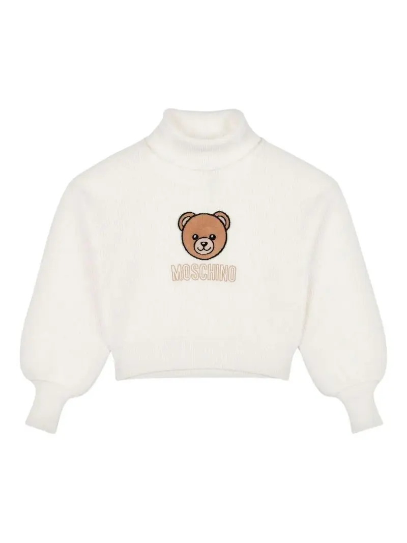 Maglione con ricamo con motivo orsetto